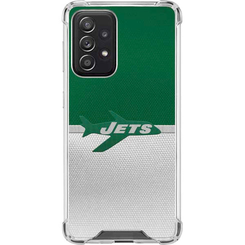 NFL New York Jets Vintage Galaxy A52 5G Clear Case